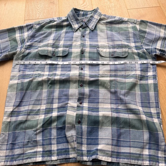 VINTAGE POINT ZERO OVERSIZED PLAID BUTTON UP SHORT SLEEVE SHIRT - L - Picture 11 of 15
